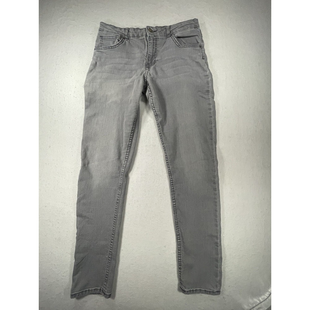 H&M‎ Womens Gray Slim Fit Pants Size 12 Stretch Mid Rise